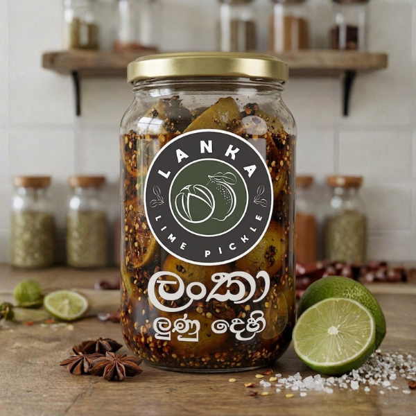 Spicy Lime Pickle jar by Lanka LunuDehi